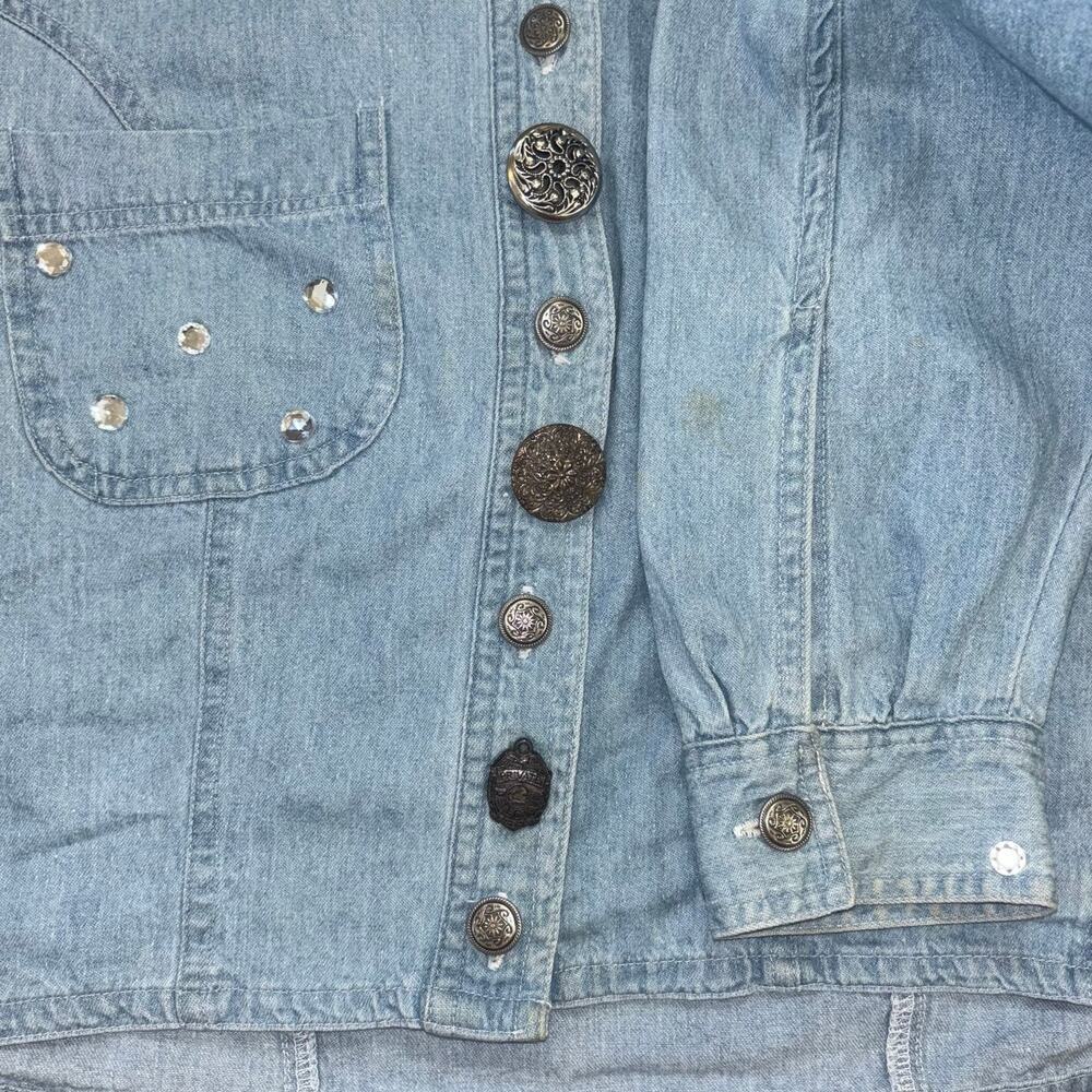 Vintage Double Denim Cowgirl Western Skort Set Women’s Sz S - M Castal Cowgirl - Picture 16 of 16